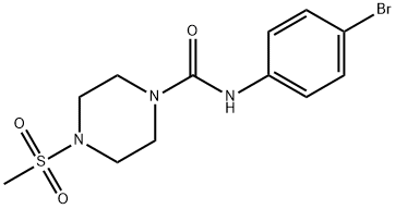 N-(4-bromophenyl)-4-methylsulfonylpiperazine-1-carboxamide Struktur