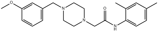 N-(2,4-dimethylphenyl)-2-[4-[(3-methoxyphenyl)methyl]piperazin-1-yl]acetamide Struktur