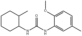 1-(2-methoxy-5-methylphenyl)-3-(2-methylcyclohexyl)urea Struktur