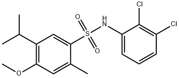 N-(2,3-dichlorophenyl)-4-methoxy-2-methyl-5-propan-2-ylbenzenesulfonamide Struktur