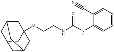 1-[2-(1-adamantyloxy)ethyl]-3-(2-cyanophenyl)urea Struktur