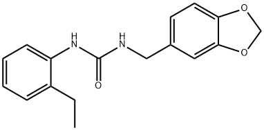 1-(1,3-benzodioxol-5-ylmethyl)-3-(2-ethylphenyl)urea Struktur