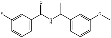 3-fluoro-N-[1-(3-methoxyphenyl)ethyl]benzamide Struktur