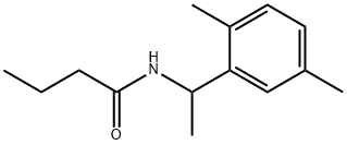 N-[1-(2,5-dimethylphenyl)ethyl]butanamide Struktur