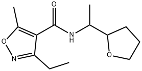 3-ethyl-5-methyl-N-[1-(oxolan-2-yl)ethyl]-1,2-oxazole-4-carboxamide Struktur