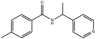 4-methyl-N-(1-pyridin-4-ylethyl)benzamide Struktur