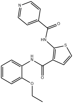 N-[3-[(2-ethoxyphenyl)carbamoyl]thiophen-2-yl]pyridine-4-carboxamide Struktur