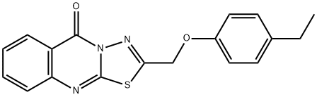 2-[(4-ethylphenoxy)methyl]-[1,3,4]thiadiazolo[2,3-b]quinazolin-5-one Struktur