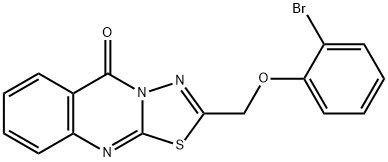 2-[(2-bromophenoxy)methyl]-[1,3,4]thiadiazolo[2,3-b]quinazolin-5-one Struktur