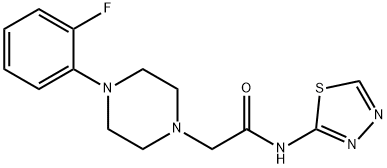 2-[4-(2-fluorophenyl)piperazin-1-yl]-N-(1,3,4-thiadiazol-2-yl)acetamide Struktur