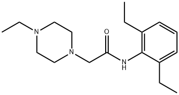 N-(2,6-diethylphenyl)-2-(4-ethylpiperazin-1-yl)acetamide Struktur