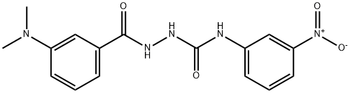 1-[[3-(dimethylamino)benzoyl]amino]-3-(3-nitrophenyl)urea Struktur