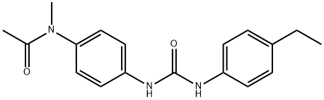 N-[4-[(4-ethylphenyl)carbamoylamino]phenyl]-N-methylacetamide Struktur