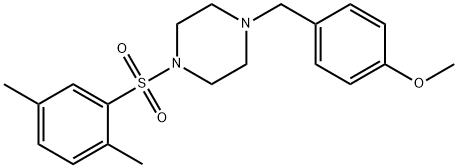 1-(2,5-dimethylphenyl)sulfonyl-4-[(4-methoxyphenyl)methyl]piperazine Struktur