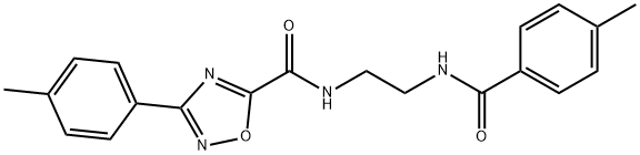 N-[2-[(4-methylbenzoyl)amino]ethyl]-3-(4-methylphenyl)-1,2,4-oxadiazole-5-carboxamide Struktur