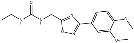 1-[[3-(3,4-dimethoxyphenyl)-1,2,4-oxadiazol-5-yl]methyl]-3-ethylurea Struktur