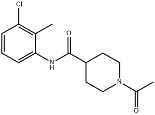 1-acetyl-N-(3-chloro-2-methylphenyl)piperidine-4-carboxamide Struktur