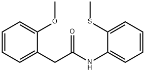 2-(2-methoxyphenyl)-N-(2-methylsulfanylphenyl)acetamide Struktur