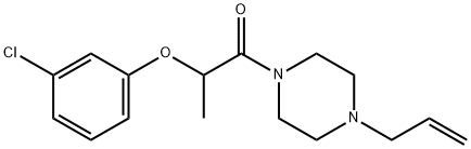 2-(3-chlorophenoxy)-1-(4-prop-2-enylpiperazin-1-yl)propan-1-one Struktur