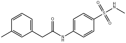 2-(3-methylphenyl)-N-[4-(methylsulfamoyl)phenyl]acetamide Struktur