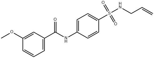 3-methoxy-N-[4-(prop-2-enylsulfamoyl)phenyl]benzamide Struktur