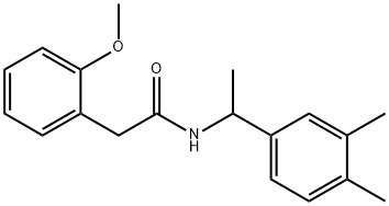 N-[1-(3,4-dimethylphenyl)ethyl]-2-(2-methoxyphenyl)acetamide Struktur