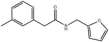 N-(furan-2-ylmethyl)-2-(3-methylphenyl)acetamide Struktur