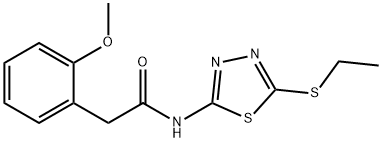 N-(5-ethylsulfanyl-1,3,4-thiadiazol-2-yl)-2-(2-methoxyphenyl)acetamide Struktur