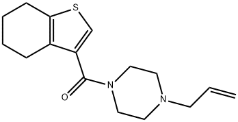 (4-prop-2-enylpiperazin-1-yl)-(4,5,6,7-tetrahydro-1-benzothiophen-3-yl)methanone Struktur