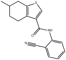 N-(2-cyanophenyl)-6-methyl-4,5,6,7-tetrahydro-1-benzothiophene-3-carboxamide Struktur