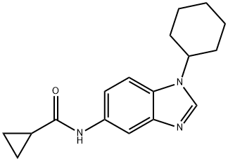 N-(1-cyclohexylbenzimidazol-5-yl)cyclopropanecarboxamide Struktur