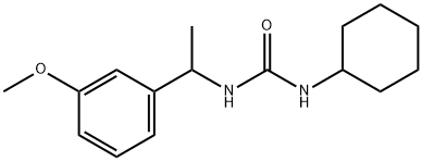 1-cyclohexyl-3-[1-(3-methoxyphenyl)ethyl]urea Struktur