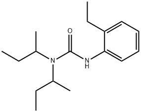 1,1-di(butan-2-yl)-3-(2-ethylphenyl)urea Struktur