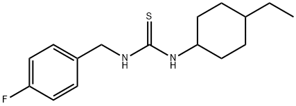 1-(4-ethylcyclohexyl)-3-[(4-fluorophenyl)methyl]thiourea Struktur