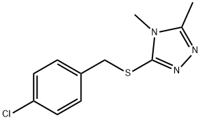 3-[(4-chlorophenyl)methylsulfanyl]-4,5-dimethyl-1,2,4-triazole Struktur