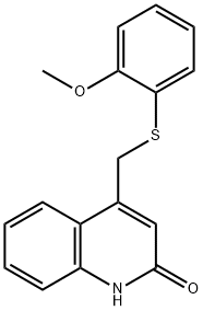 4-[(2-methoxyphenyl)sulfanylmethyl]-1H-quinolin-2-one Struktur