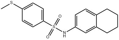 4-methylsulfanyl-N-(5,6,7,8-tetrahydronaphthalen-2-yl)benzenesulfonamide Struktur