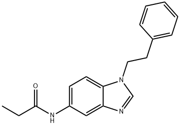 N-[1-(2-phenylethyl)benzimidazol-5-yl]propanamide Struktur