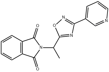 2-[1-(3-pyridin-3-yl-1,2,4-oxadiazol-5-yl)ethyl]isoindole-1,3-dione Struktur