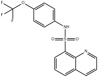 N-[4-(trifluoromethoxy)phenyl]quinoline-8-sulfonamide Struktur