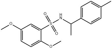 2,5-dimethoxy-N-[1-(4-methylphenyl)ethyl]benzenesulfonamide Struktur