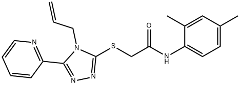 N-(2,4-dimethylphenyl)-2-[(4-prop-2-enyl-5-pyridin-2-yl-1,2,4-triazol-3-yl)sulfanyl]acetamide Struktur