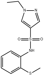 1-ethyl-N-(2-methylsulfanylphenyl)pyrazole-4-sulfonamide Struktur