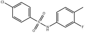 4-chloro-N-(3-fluoro-4-methylphenyl)benzenesulfonamide Struktur