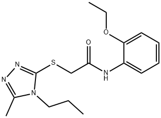 N-(2-ethoxyphenyl)-2-[(5-methyl-4-propyl-1,2,4-triazol-3-yl)sulfanyl]acetamide Struktur