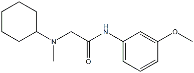 2-[cyclohexyl(methyl)amino]-N-(3-methoxyphenyl)acetamide Struktur