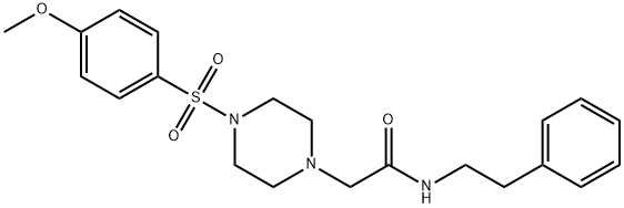 2-[4-(4-methoxyphenyl)sulfonylpiperazin-1-yl]-N-(2-phenylethyl)acetamide Struktur