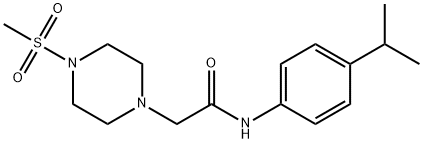 2-(4-methylsulfonylpiperazin-1-yl)-N-(4-propan-2-ylphenyl)acetamide Struktur