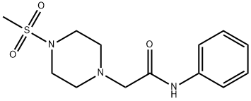 2-(4-methylsulfonylpiperazin-1-yl)-N-phenylacetamide Struktur