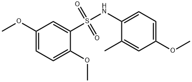 2,5-dimethoxy-N-(4-methoxy-2-methylphenyl)benzenesulfonamide Struktur